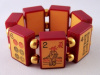 AB14 two tone cased bakelite mahjong stretch bracelet